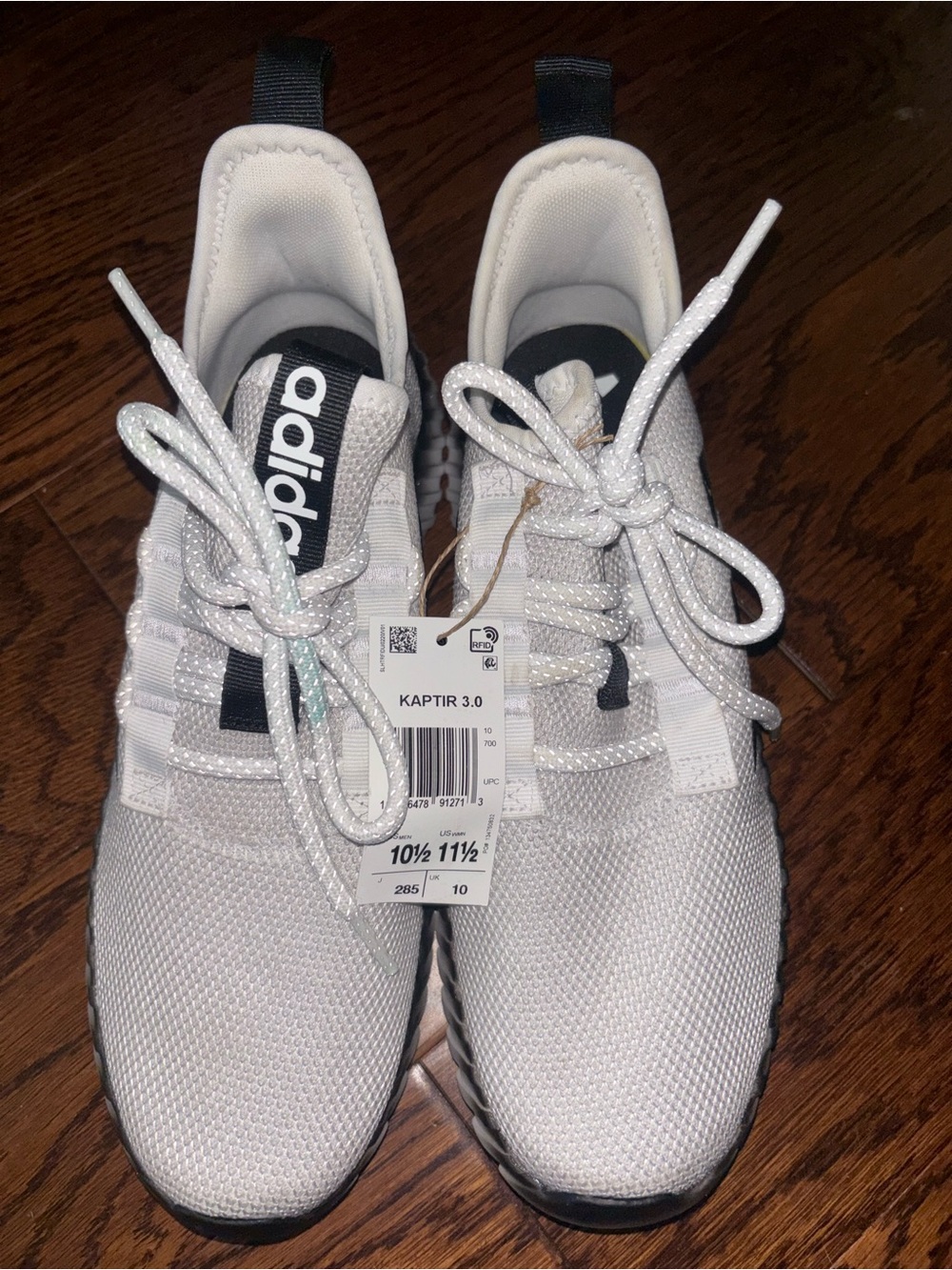 Adidas Mens Kaptir 3.0 Sneakers in White and Black